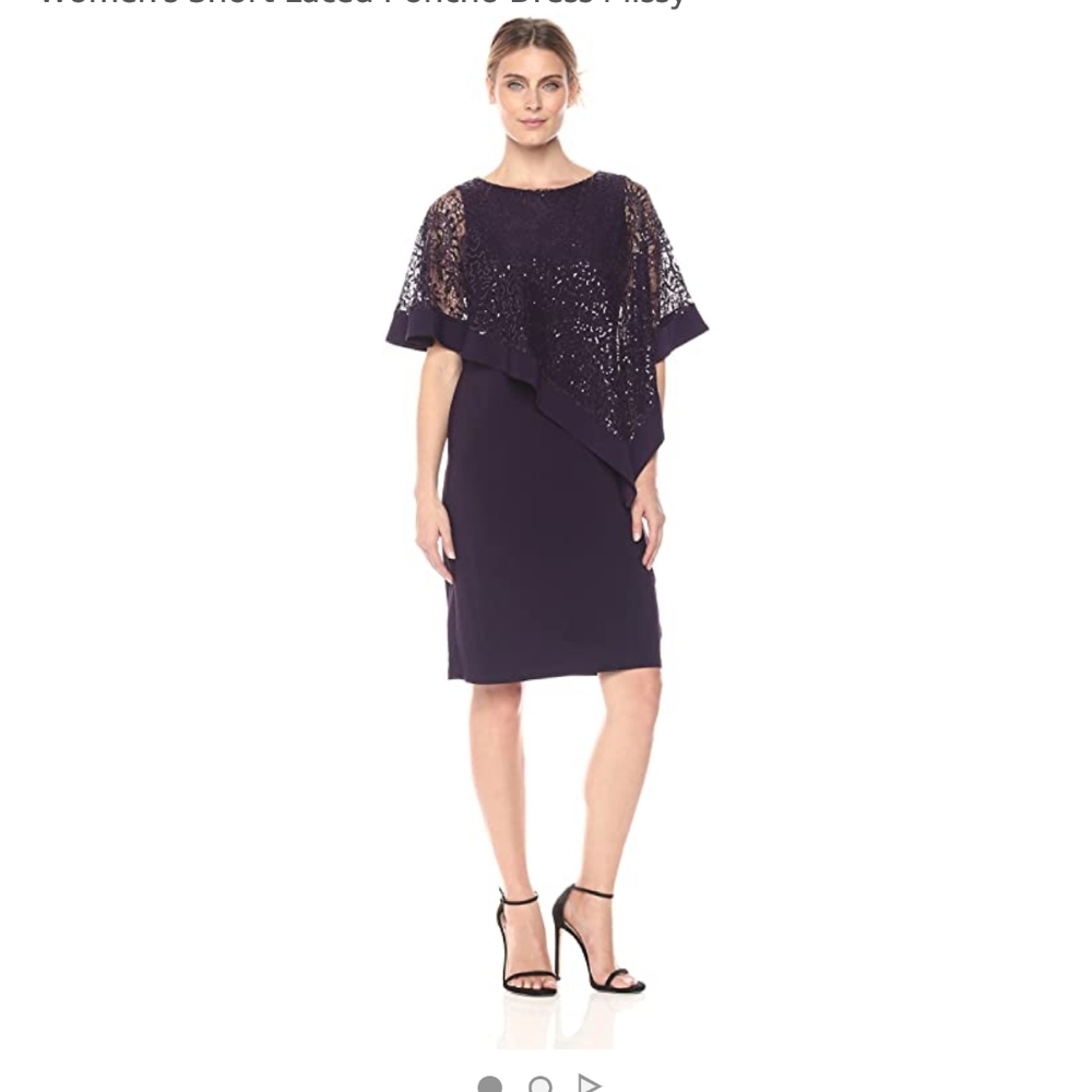 R & M Richards lace poncho dress